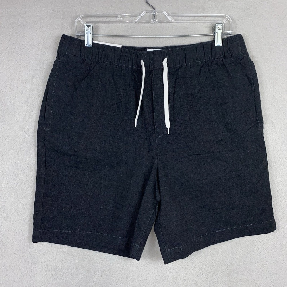 H&M Cotton Shorts Men's M Black 7" Inseam Lightweight Minimal Elastic Waist NWT